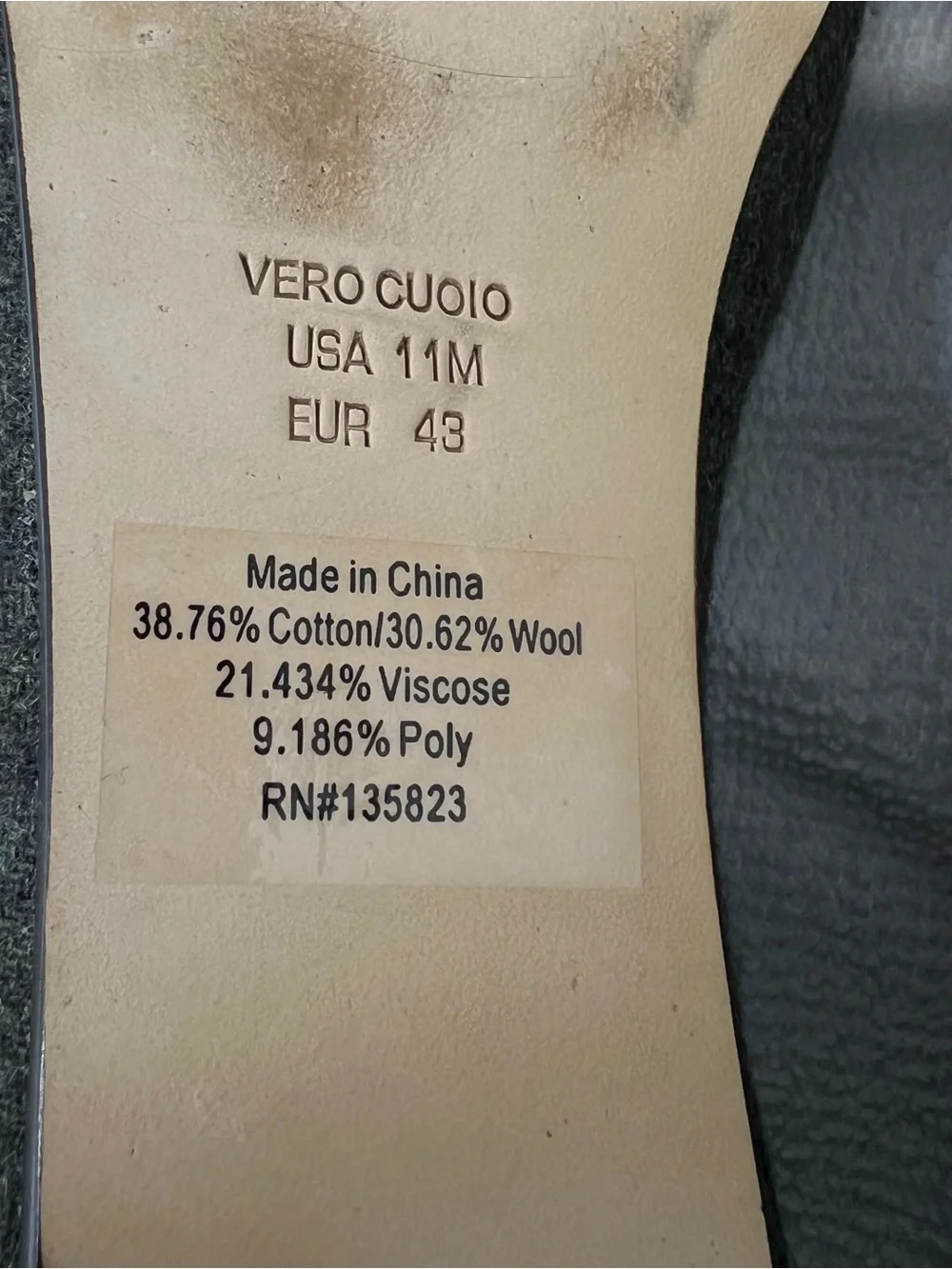 10022-Shoe Saks Fifth Avenue New York Vero Cuoio Green Ballet Flat Sz 11 M